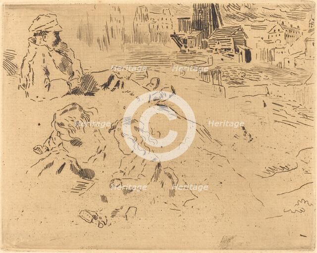 Croquis de'Enfants (Sketches of Children). Creator: Felix Hilaire Buhot.