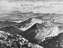 Croquis panoramique de la bataille de Gornitchevo (12 - 14 septembre) 1916. Creator: Unknown