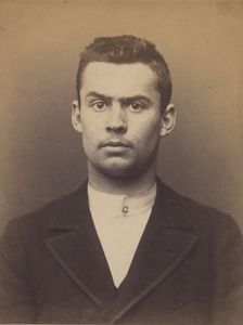 Cros. Jean. 19 ans, né à Négrin (Tarn). Tailleur d'habits. Pas de motif. 8/3/94., 1894. Creator: Alphonse Bertillon