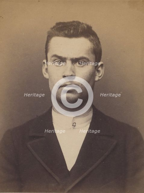 Cros. Jean. 19 ans, né à Négrin (Tarn). Tailleur d'habits. Pas de motif. 8/3/94., 1894. Creator: Alphonse Bertillon.