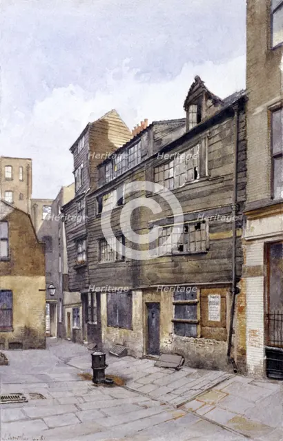 Crown Court, Chancery Lane, London, 1881. Artist: John Crowther