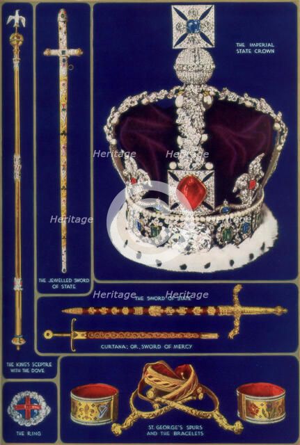 Crown Jewels of the United Kingdom, 1937. Artist: Unknown