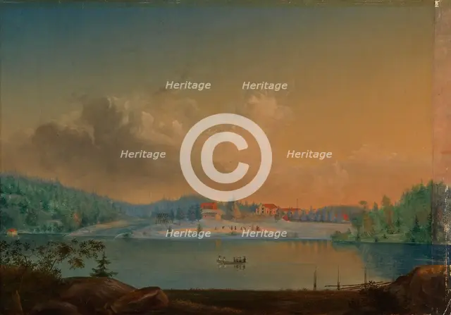 Crown official house of Storms or Degervik in Kirkkonummi, 1852. Creator: Werner Holmberg.