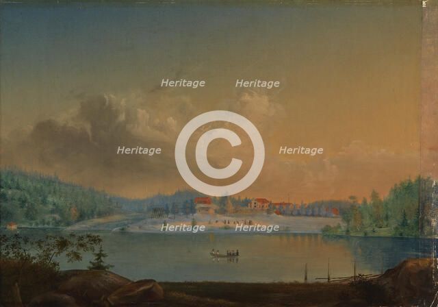 Crown official house of Storms or Degervik in Kirkkonummi, 1852. Creator: Werner Holmberg.