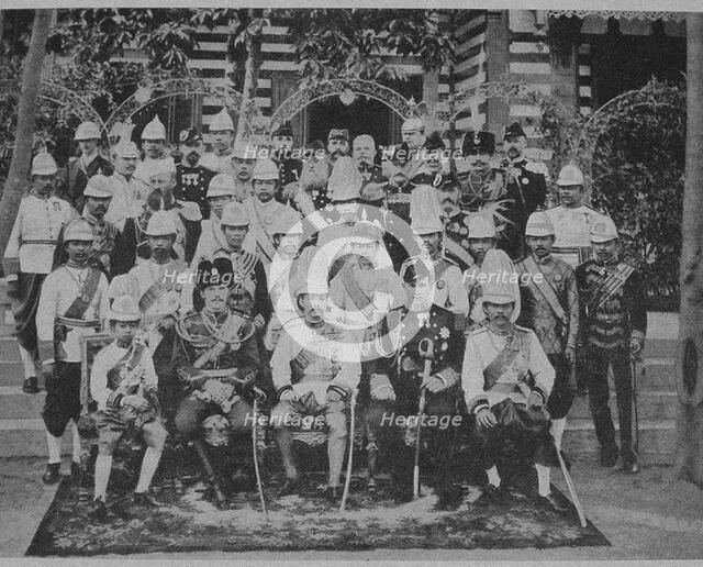 Crown prince Nicholas Alexandrovich of Russia visiting Siam, 1891.