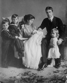 Crown Prince of Sweden and family, 1912. Creator: Bain News Service