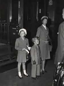 Crown Prince Carl Gustaf of Sweden and his sisters, 2 September 1952. Creator: Unknown