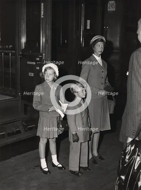 Crown Prince Carl Gustaf of Sweden and his sisters, 2 September 1952. Creator: Unknown.