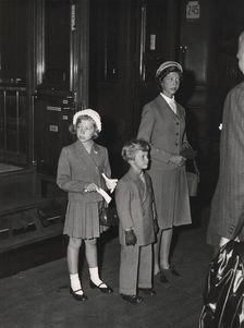 Crown Prince Carl Gustaf of Sweden and his sisters, 2 September 1952