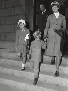 Crown Prince Carl Gustaf of Sweden and his sisters, 2 September 1952