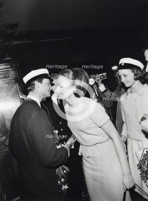 Crown Prince Carl Gustaf of Sweden congratulated by his friends for passing his A levels, 1966. Artist: Unknown