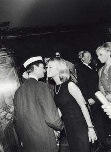 Crown Prince Carl Gustaf of Sweden congratulated by his friends for passing his A levels, 1966