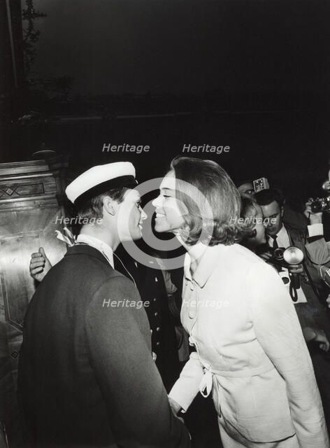 Crown Prince Carl Gustaf of Sweden congratulated by his friends for passing his A levels, 1966. Artist: Unknown