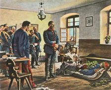 Crown Prince Friedrich Wilhelm with the body of General Douay, 4 August 1870, (1936). Creator: Unknown