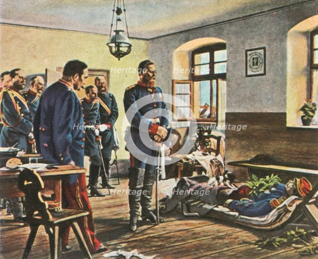 Crown Prince Friedrich Wilhelm with the body of General Douay, 4 August 1870, (1936). Creator: Unknown.