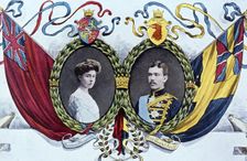 Crown Prince Gustaf VI Adolf of Sweden and Crown Princess Margaret, 1905