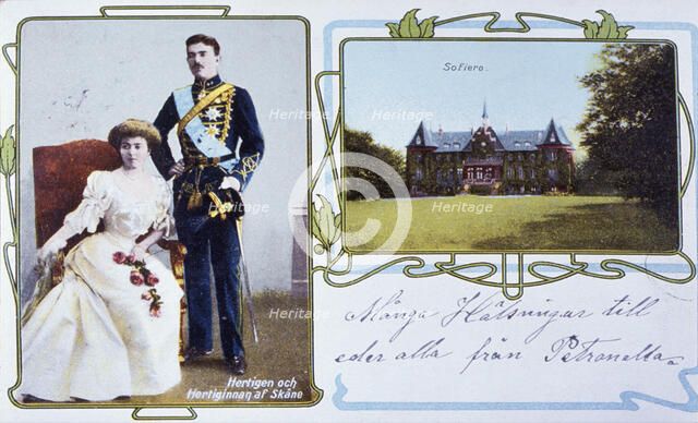 Crown Prince Gustaf VI Adolf of Sweden and Crown Princess Margaret, 1910s. Artist: Unknown