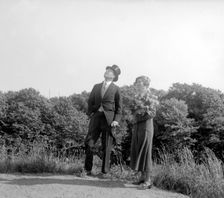 Crown Prince Gustav Adolf and Crown Princess Louise visit Landskrona, Sweden, 1932. Creator: Unknown
