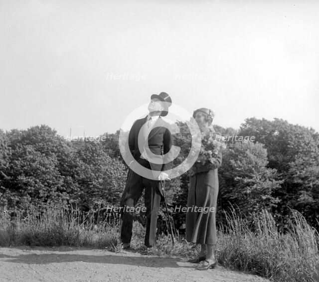 Crown Prince Gustav Adolf and Crown Princess Louise visit Landskrona, Sweden, 1932. Artist: Unknown
