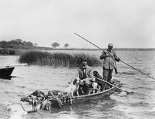 Crown Prince Gustav of Sweden bird shooting, Skabersjö Manor, Scania, Sweden, 1899. Creator: Unknown