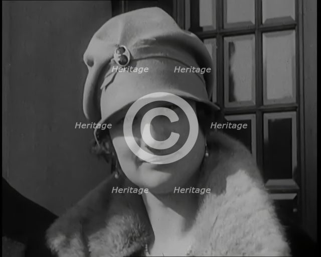 Crown Prince Leopold of Belgium and Princess Astrid of Sweden Walking With Her Parents..., 1926. Creator: British Pathe Ltd.