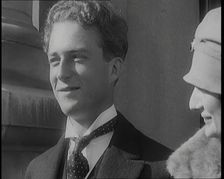 Crown Prince Leopold of Belgium and Princess Astrid of Sweden Walking With Her Parents..., 1926. Creator: British Pathe Ltd