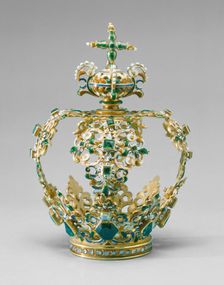 Crown, Probably for a Statue of the Christ Child, Spain, c. 1600-c. 1650. Creator: Unknown