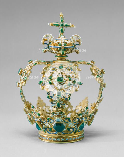 Crown, Probably for a Statue of the Christ Child, Spain, c. 1600-c. 1650. Creator: Unknown.