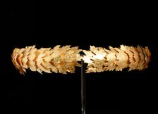 Crown with gold oak leaves, 2th century BC. Creator: Classical Antiquities