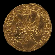 Crowned Shield, Eagle Crest [reverse], 15th century. Creator: Unknown