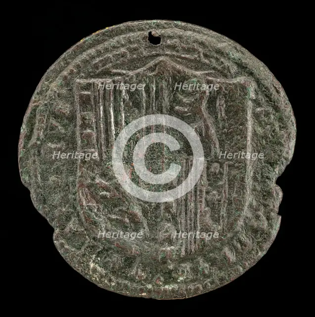 Crowned Shield of Arms [reverse], late 15th century. Creator: Unknown.