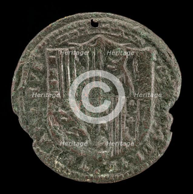 Crowned Shield of Arms [reverse], late 15th century. Creator: Unknown.