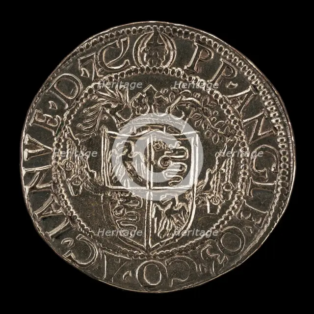 Crowned Shield [reverse], 1494/1500. Creator: Unknown.