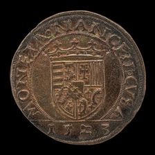 Crowned Shield [reverse], 1523. Creator: Unknown