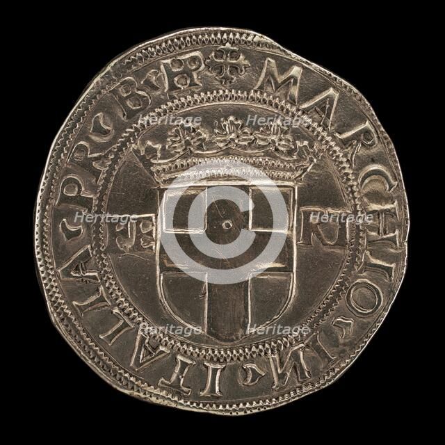 Crowned Shield [reverse], 16th century. Creator: Unknown.