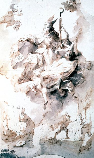 'Crowning Glory of Saint Stanislas', c1744-1796. Artist: Franz Anton Maulbertsch