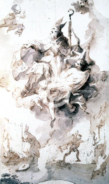 'Crowning Glory of Saint Stanislas', c1744-1796. Artist: Franz Anton Maulbertsch