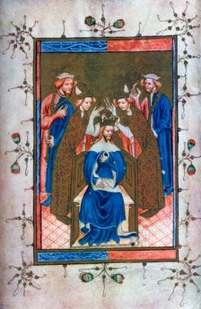 Crowning of a King from the Liber Regalis, Westminster Abbey, 14th century, (1937)