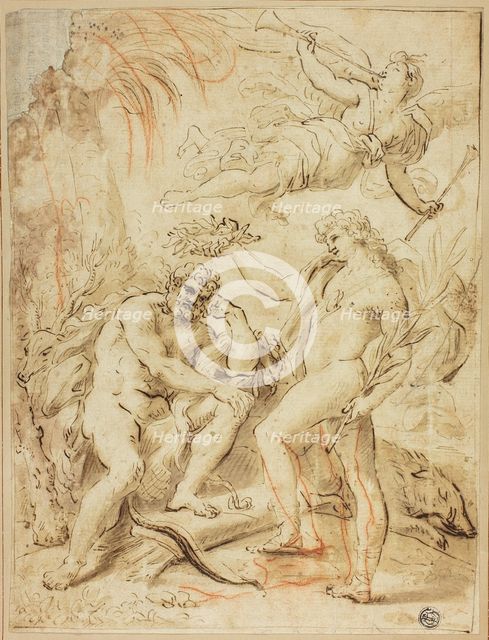 Crowning of Hercules, n.d. Creator: Paolo de' Matteis.