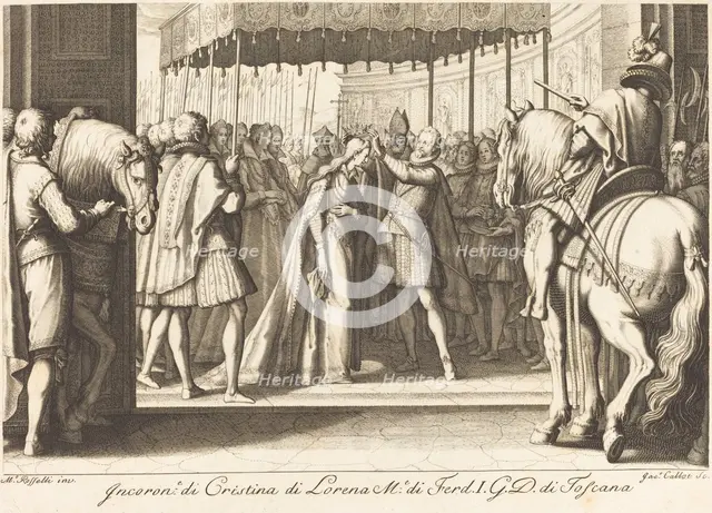 Crowning of the Grand Duchess, c. 1614. Creator: Jacques Callot.
