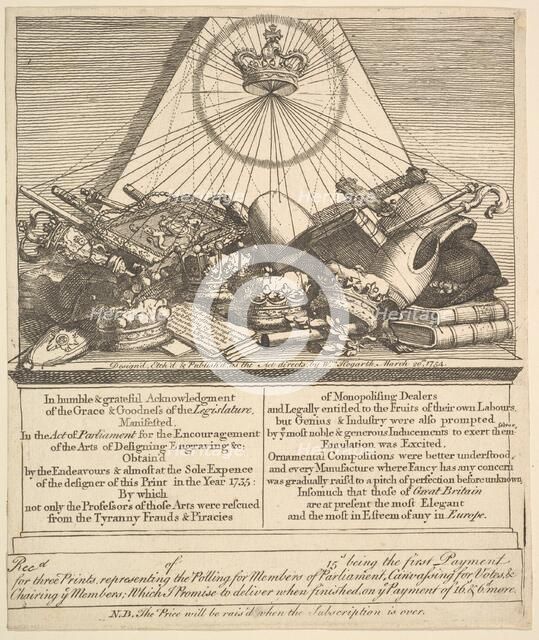 Crowns, Mitres, Maces, etc., 1755. Creator: William Hogarth.