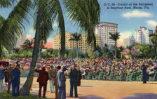 Crowd at the Bandshell in Bayfront Park, Miami, Florida, USA, 1941