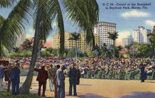 Crowd at the Bandshell in Bayfront Park, Miami, Florida, USA, 1941
