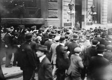 Crowd before Rockefeller office, 1914. Creator: Bain News Service