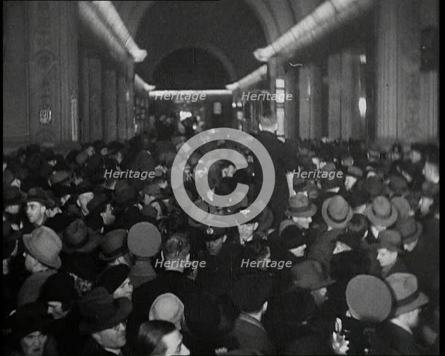 Crowd Gathering in Germany, 1930s. Creator: British Pathe Ltd.