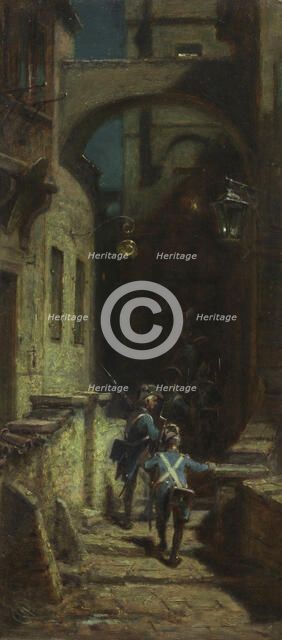 Crowd Guard, c1877-1880. Creator: Spitzweg; Carl (1808-1885).