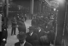 Crowd entering Polo Grounds gates for Game 1 of 1913 World Series (baseball), 1913. Creator: Bain News Service