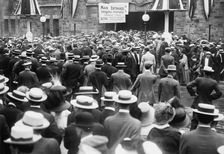 Crowd in front of Convention Hall, Baltimore, Md., 1912. Creator: Bain News Service