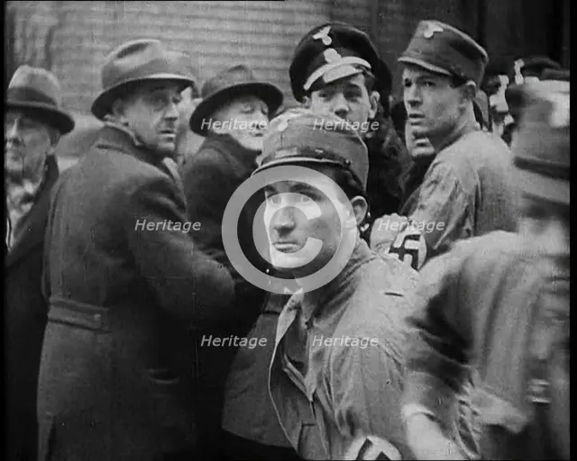 Crowd Including Men in Nazi Uniforms, 1933. Creator: British Pathe Ltd.