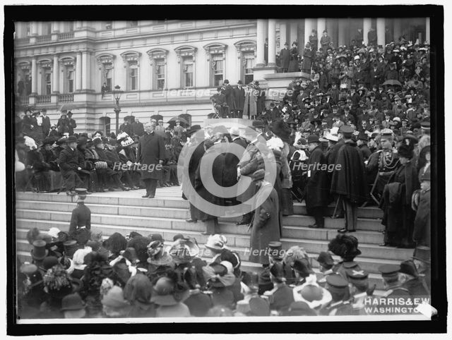 Crowd On Steps Of State, War & Navy Building, Washington, D.C., between 1909 and 1914. Creator: Harris & Ewing.